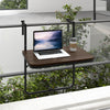 Folding Balcony Railing Table Space-Saving Patio Hanging Table Side Table