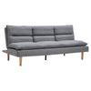 Modern Linen Grey Upholstered 3 Seater Sofa Bed Recliner Sofabed Sleeper Sofas