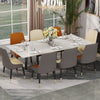 Extra Long Extendable Dining Table Strong Stains-proof Kitchen Table For Party