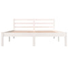Bed Frame Solid Wood Pine 120x190 White 4FT Small Double J0L9