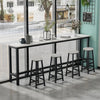 Extra Long Kitchen Bar Table Rectangular Coffee Table Metal Marble Console Table