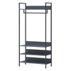 Industrial Open Wardrobe 4 Shelves Clothes Rail Rack