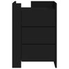 Bedside Cabinet Black 45x50x65 cm Engineered WoodNew