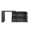 Multifunctional Storage Cabinet Kitchen Island with 360°Rotating Bar Table Black