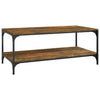 Coffee Table Smoked Oak 100x50x40 cm Engineered Wood HOT