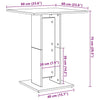 BistroTable Concrete Grey Engineered Wood Bar Table Patio Furniture