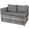Rattan Garden Furniture Conservatory 8 Seater Corner Sofa Set with Coffee Table
