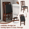 Folding Dining Chairs Set of 2 Foldable Upholstered Kitchen Chairs