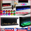 60/70/80in Panoramic Media Wall Insert Electric Fire 3 Side Full Glass Fireplace