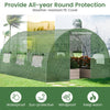 400 x 300 x 200 cm Outdoor Walk-in Tunnel Greenhouse-Green