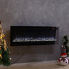 Mirrored Fireplace 60inch Electric Fire 12 LED Flames Wall/Inset Fire
