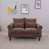 2 Seater faux leather/Linen Fabric Love Seat Sofa Armchair with Footstool Couch