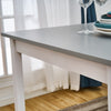 Modern 2 Seater Grey&White Solid Wood Dining Table and 2 Chairs Set Furniture