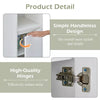 Bathroom Floor Storage Cabinet with Mirror and 2 Doors 6 Shelves Tallboy Unit