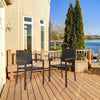 Set of 2 Outdoor PE Wicker Stackable Chairs Patio Dining Chairs-Brown