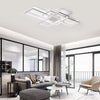 64W Modern LED Ceiling Light 6500K 4-Sqaure Ceiling Lamp White Living Room 90CM