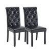 1/2/4/6 Dining Chairs Armchair High Back Linen/Velvet Upholstered Wood Legs Home