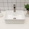 480mm Counter Top Basin Rectangle Cloakroom Bathroom Sink White Ceramic Basin