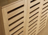 3 Door Oak Wooden Shoe Storage Cabinet Rack Stand Cupboard Slatted Doors
