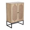 Rustic Oak Finish 2 Door Sideboard Multi Storage Cabinet Dinning Room, Hallway