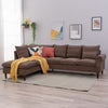 L-Shaped Corner Sofa, Sectional Couch with Built-in USB Port Chaise