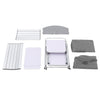 Folding Camping Kitchen Portable Windshield Cooking Table Picnic Storage Cabinet
