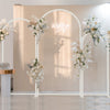 1.5M/1.8M/2M Wedding Arch Backdrop Stand Set of 3 White Metal Arched Frame Decor