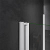 180° Pivot Radius Glass 800x1400mm Over Bath Shower Screen Door Panel Towel Rail