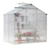 Greenhouse Garden Shed Polycarbonate Walk-In Aluminium Grow House Slid Door Base