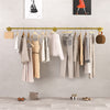 Adjustable Industrial Pipe Clothes Rail Wall Hanging Garment Bar Rack