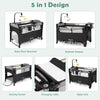 Portable Baby Bassinet Bedside Sleeper w/ Diaper Changer & Mattress-Black