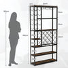 Industrial Floor Wine Rack Freestanding Wine Storage Organizer Shelf Display