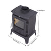 Fireplace Cast Iron Heater Home Log Burning Flame Effect Living Room Stove 5000W