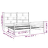 Lechnical Bed Frame Solid Wood Pine 200x200 ,Bed Frame,Bed Frame Modern F5W3