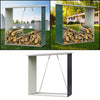 Galvanised Firewood Log Holder Wood Storage Rack Cabin LogStore Bike Garden Shed
