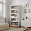 5 Tier Wooden Bookcase Shelving Display Storage Shelf Unit Wood Furniture