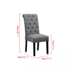 1/2/4/6 Dining Chairs Armchair High Back Linen/Velvet Upholstered Wood Legs Home