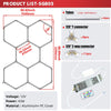LED Hexagon Garage Light RGB LED Garage Lights RGB Hexagon Lights with Control