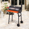 LARGE OIL DRUM BARREL STYLE BBQ SMOKER CART BARBEQUE MEAT FOOD SMOKING COOKING