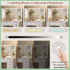 YAMISSI Vanity Dressing Makeup Table Set With LED Light Mirror Storage 7 Drawers