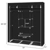 Durable Canvas Fabric Wardrobe Clothes Closet Storage Organizer 175x150x45cm