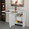 Kitchen Folding Dining Table Mobile Writing Desk Workstation With Storage Drawer