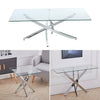 Chrome Rectangular Glass Dining Table Console Coffee Side End Desk Home Office