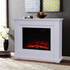 2Kw Electric Fire Inset Fireplaces Heater White Wood Mantel Suite with Remote UK