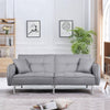 Modern Fabric Sofa Bed 3 Seater Click Clack Living Room Recliner Couch Sofa Grey