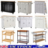 Kitchen Storage Trolley Cart Rolling Island Shelves Cabinet Breakfast Bar Table