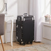 Large Makeup Nail Table Trolley Box Studio Cosmetic Mirror Travel Rolling Case