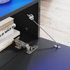High Gloss Black TV Stand Cabinet Unit 2 Door Sideboard with LED Lights 120cm