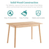 Set of 5 Solid Wood Windsor Spindle Back Dining Chairs Rectangular Dining Table