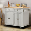Kitchen Trolley Cart Rolling Island Cart Serving Cart Large Storage Wine Rack